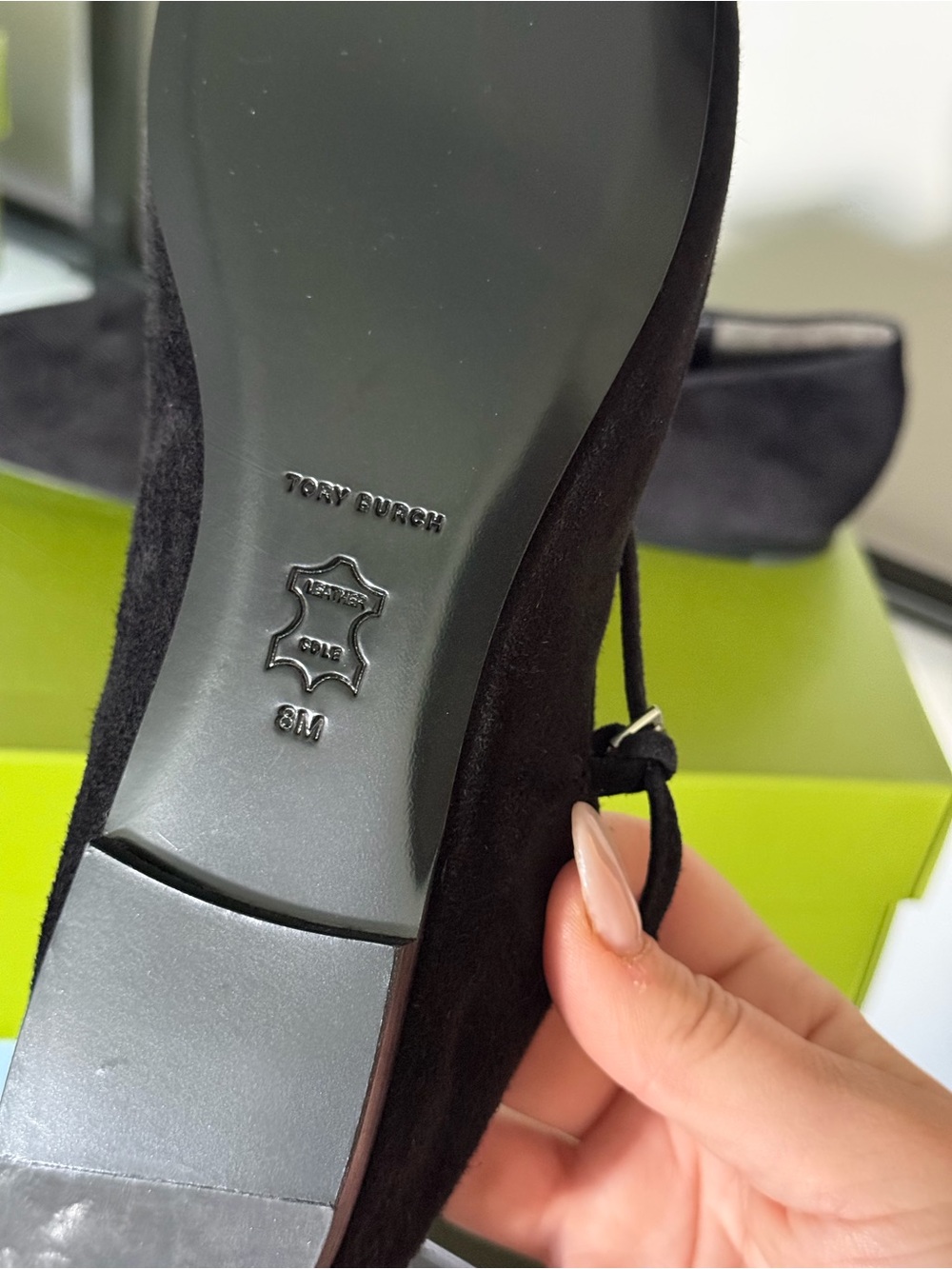Tory Burch Black Suede Mary Jane Flats - Picture 4 of 4